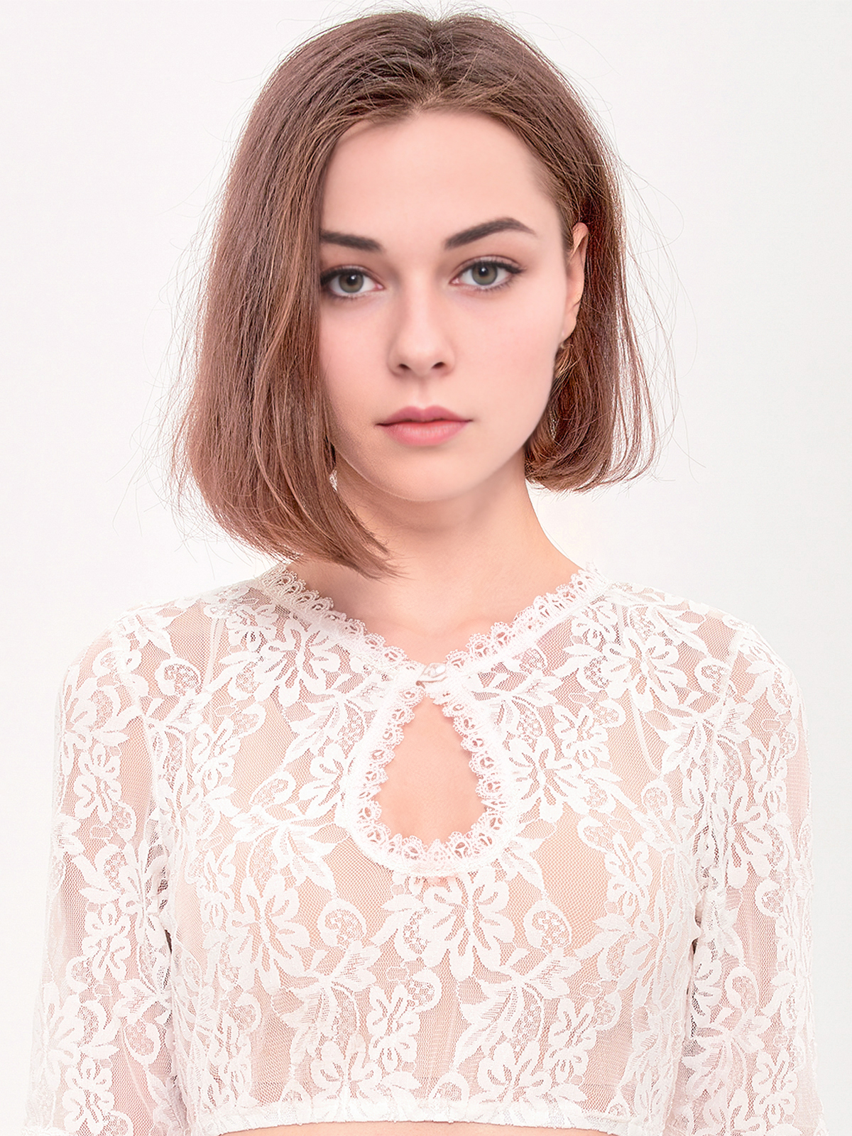 Dirndl Bluse in Weiß