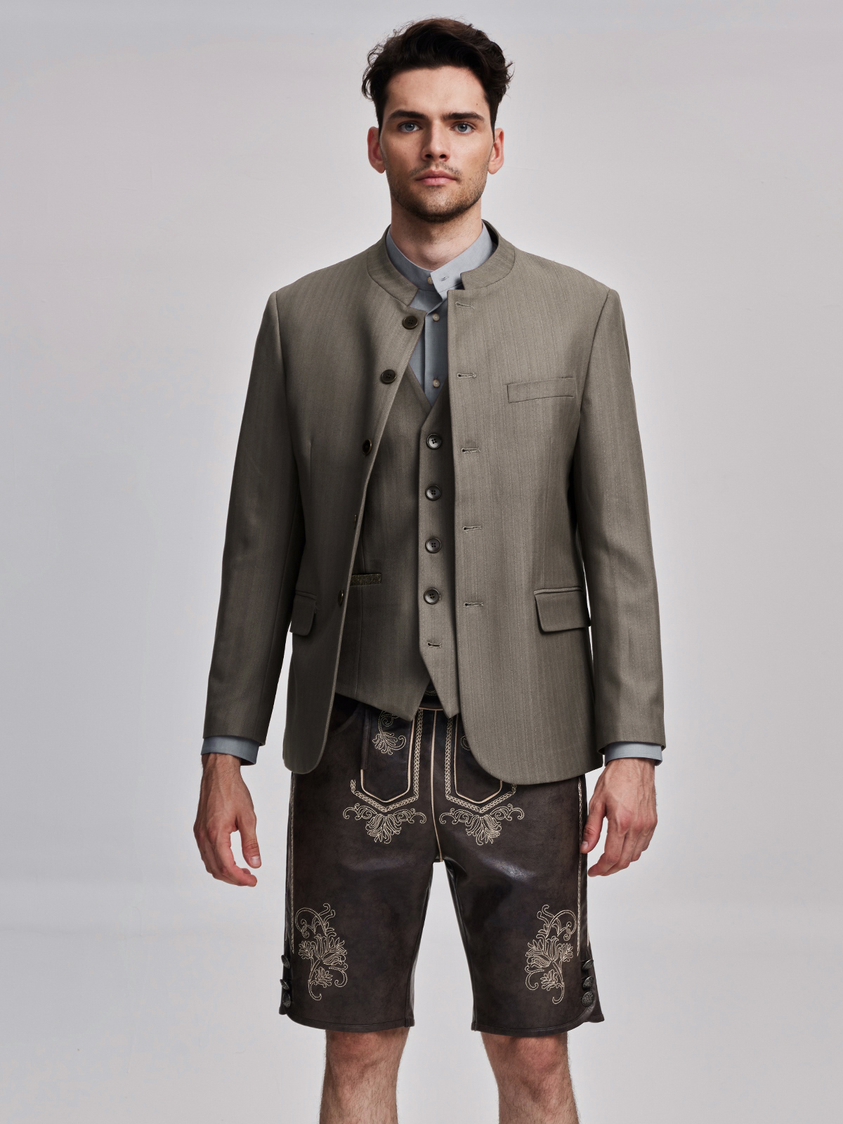 Dirndl Samt Dunkelblau