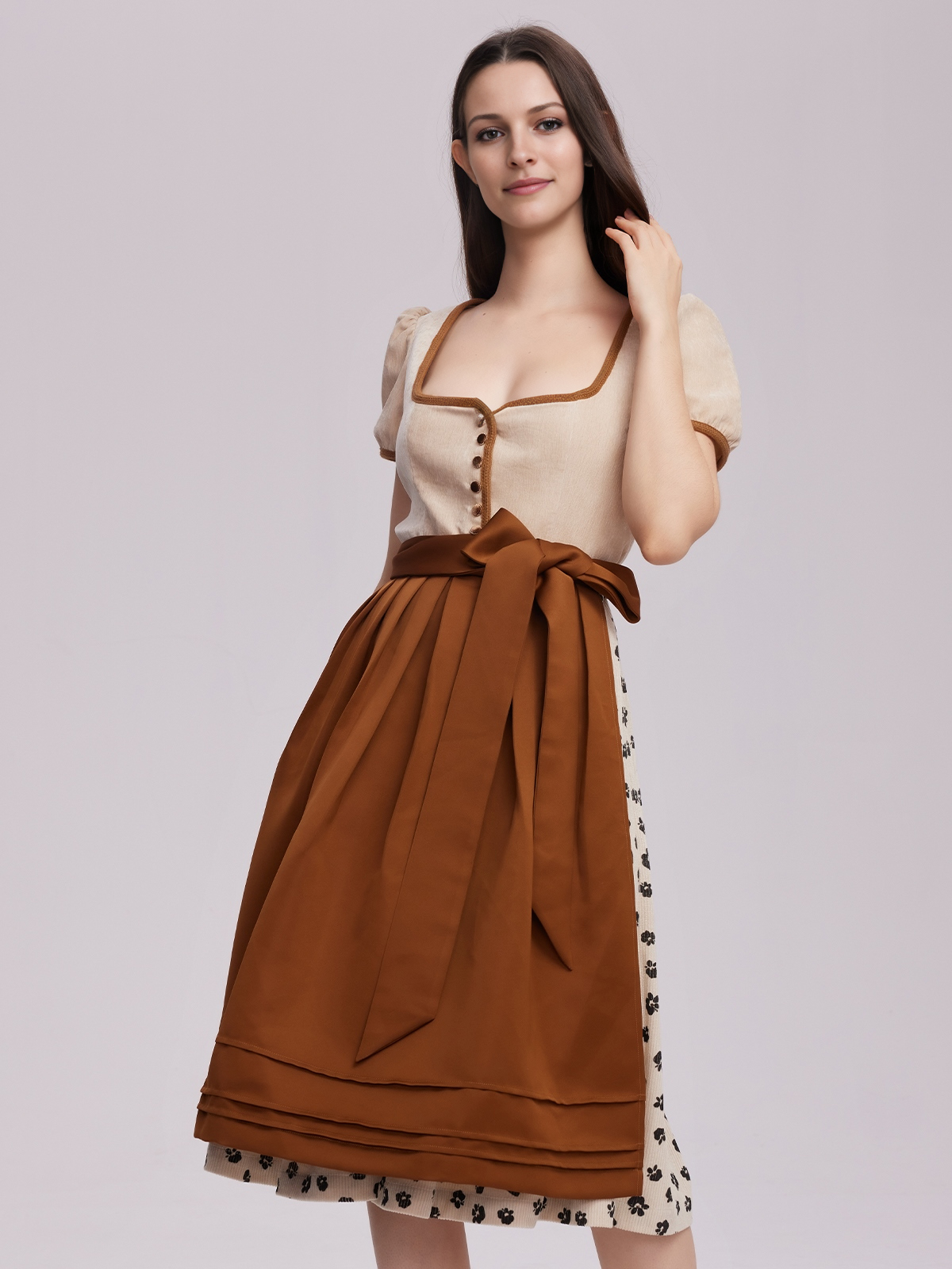 Ja Mei Dirndl in Braun – Eleganz mit rustikalem Charme