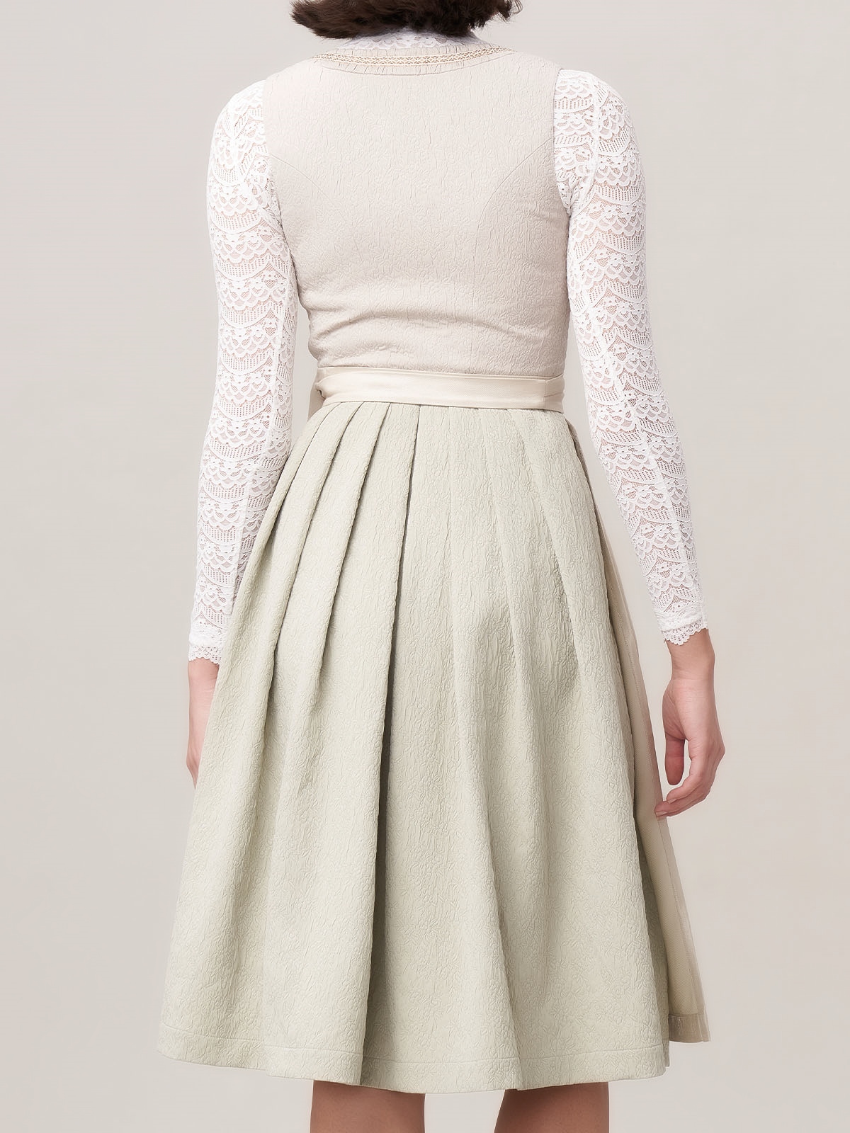 Dirndl Blau Traditionell in Beige